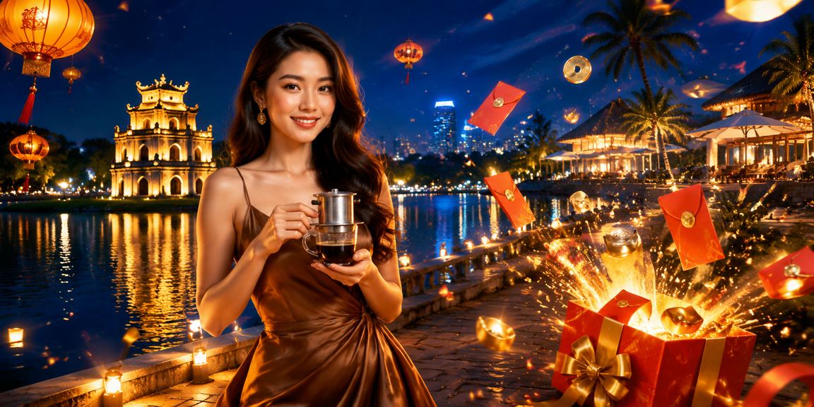 Phong bì đỏ và cà phê Hà Nội — biểu tượng chương trình thưởng Tết tại hiww88