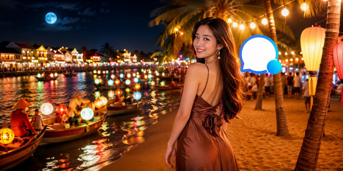 Người dùng thư giãn tại Hội An vừa uống cà phê vừa theo dõi kết quả cá cược trên điện thoại