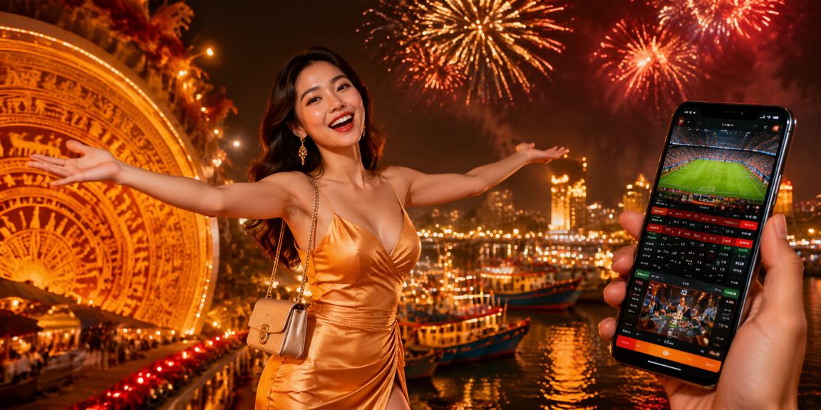 Người chơi tại Vũng Tàu truy cập casino trên điện thoại ở khu chợ đêm sầm uất
